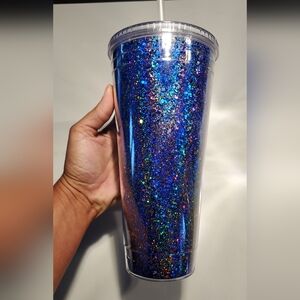 Glittery Blue Tumbler Cup